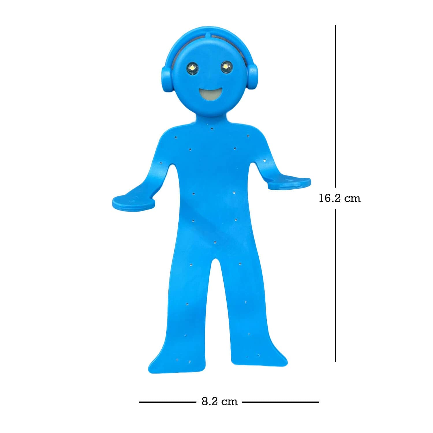 Flexible Novelty Reading Lamp with Portable Light Up Man - Adjustable Book Light for Study, Work, Repair & Crafts | Perfect Bookmark Holder & Desk Accessory (White) | Ideal for Night Reading, Office Use & DIY Projects