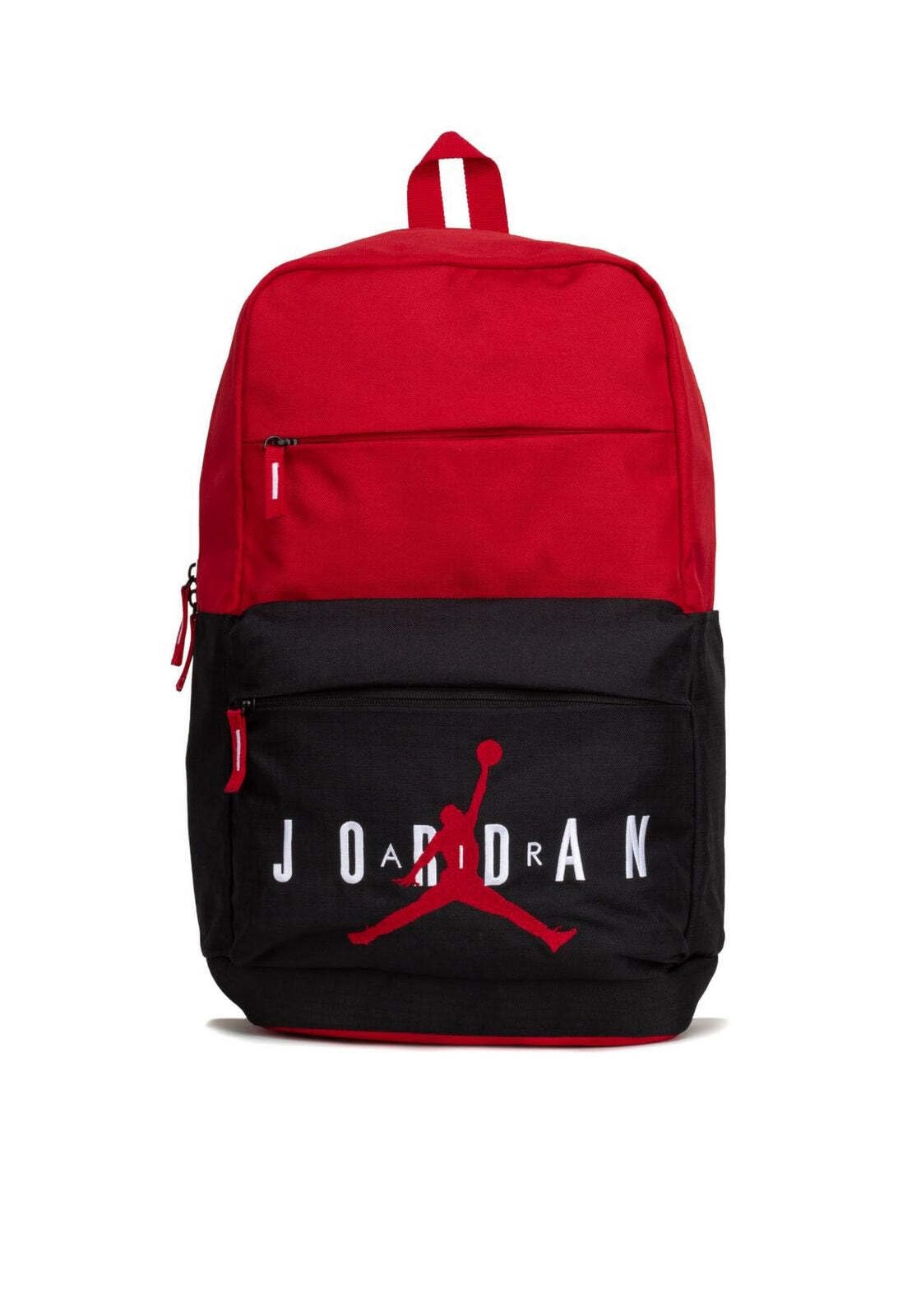 **Jordan Backpack for Men & Women - Black/Gym Red One Size - Durable Gym & School Backpack for Sports, Travel & Daily Use**