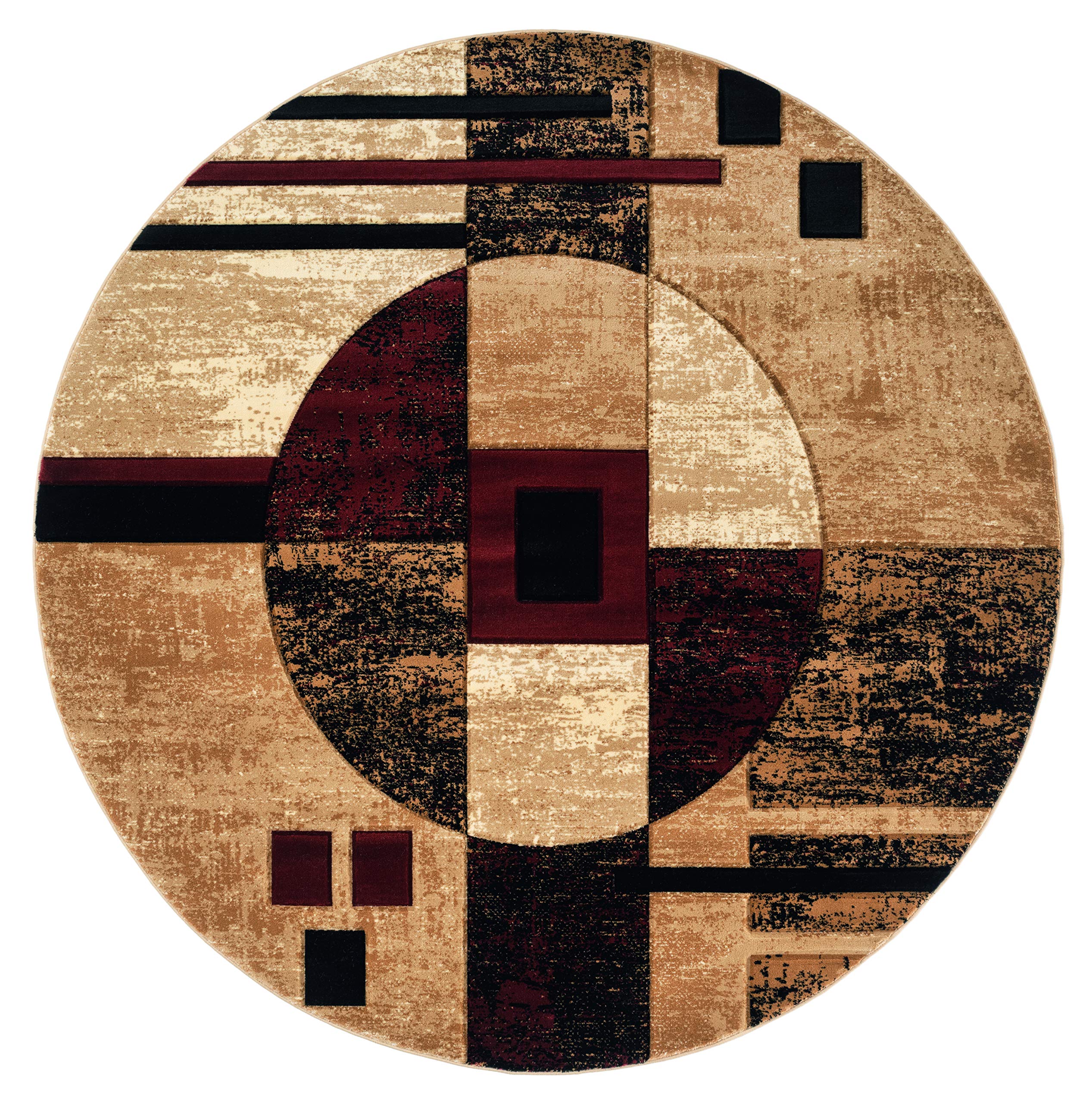 United Weavers of America Bristol Epsilon Burgundy Round Rug 7'10