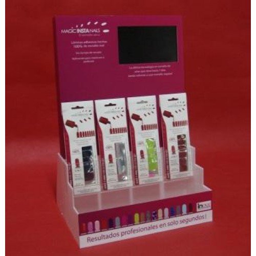FixtureDisplays® LCD Nail Polish Display Stand - Cosmetic Lotion Organizer with Prior Artwork 11038 | Perfect for Salon, Spa & Retail Store Nail Product Showcase