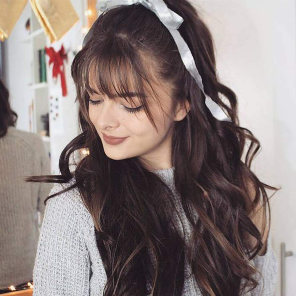 D-DIVINE Clip-in Synthetic Hair Bangs Extensions for Women - Natural-Looking Fringe Bangs for Instant Volume & Style | Perfect for Cosplay, Costumes & Everyday Fashion