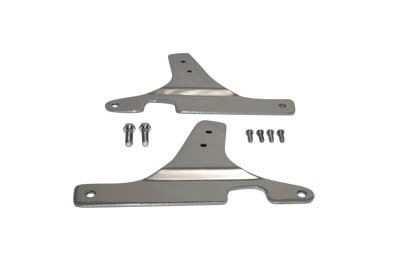 V-Twin 50-0800 Sissy Bar Side Plates for Harley Davidson Motorcycles - Chrome Steel Backrest Mounting Brackets for Custom Bike Builds & Long Rides