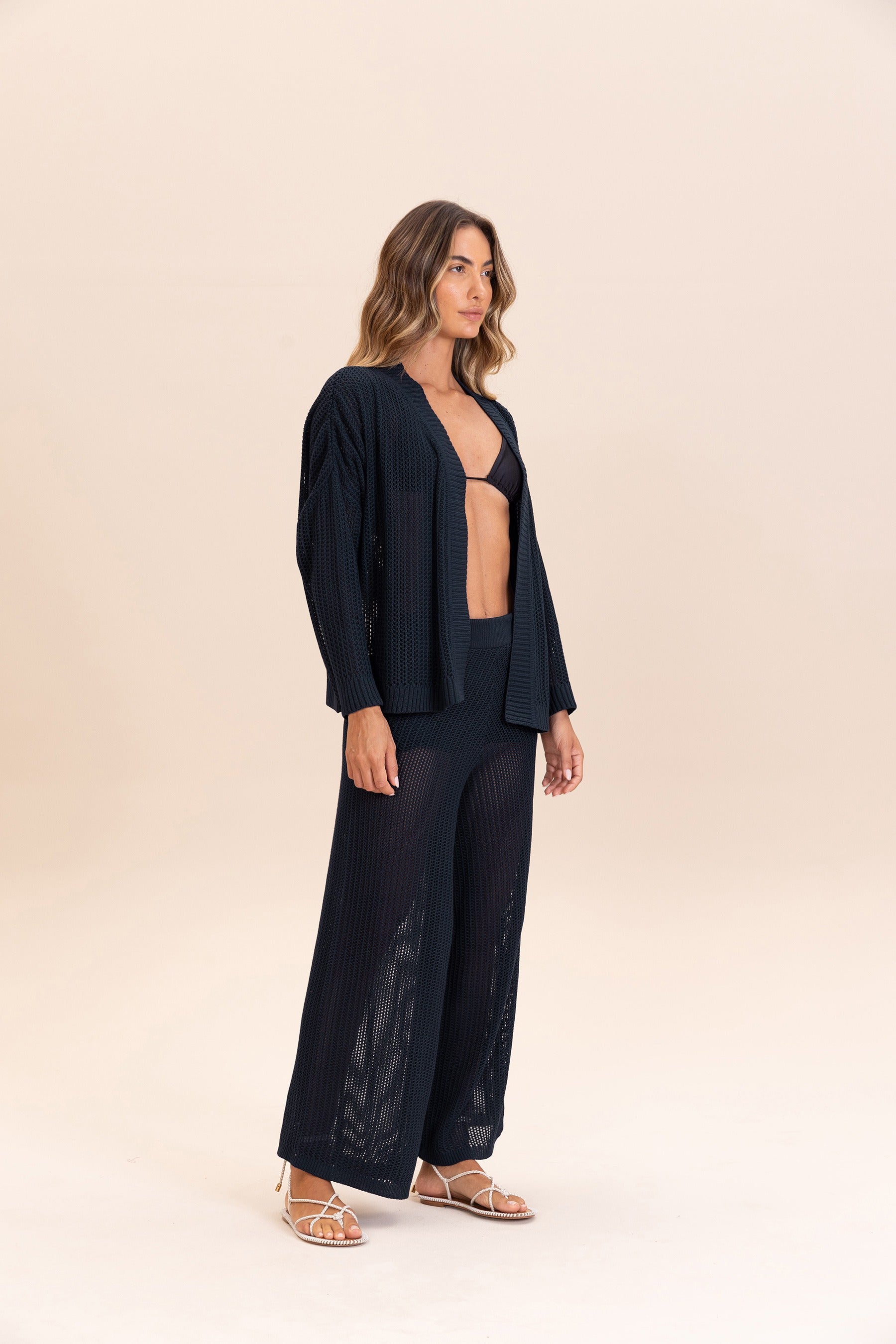 Straight Knit Pants for Women - Comfortable Stretchy High Waisted Trousers - Office Work, Casual Wear & Travel Outfits