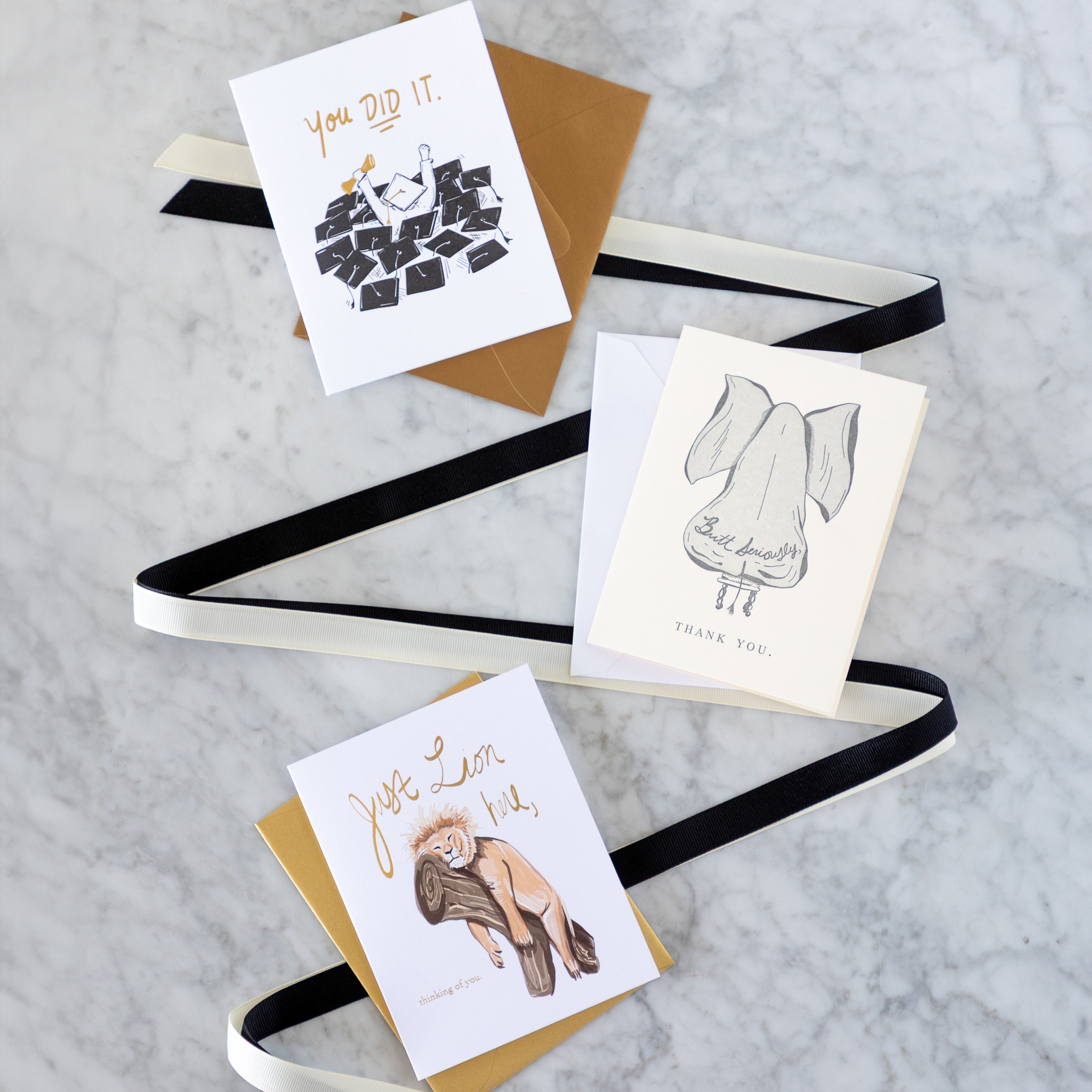 Funny Butt Seriously Thank You Card - Humorous Appreciation Greeting Card for Friends, Coworkers & Family - Perfect for Birthdays, Holidays & Special Occasions