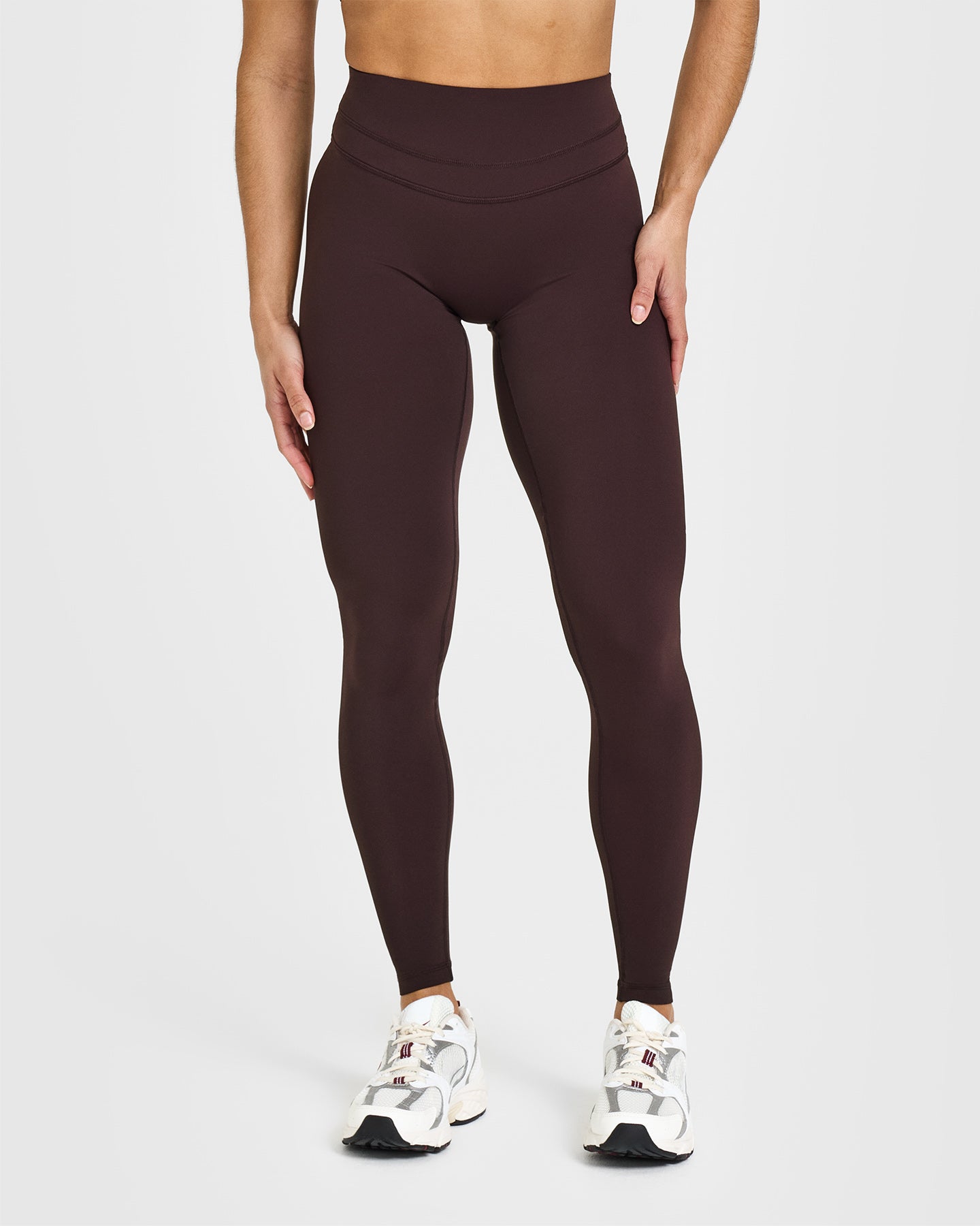 High Waisted Leggings for Women - Tummy Control Workout Yoga Pants in Plum Brown | Comfortable & Stretchy for Gym, Running, Lounge & Everyday Wear