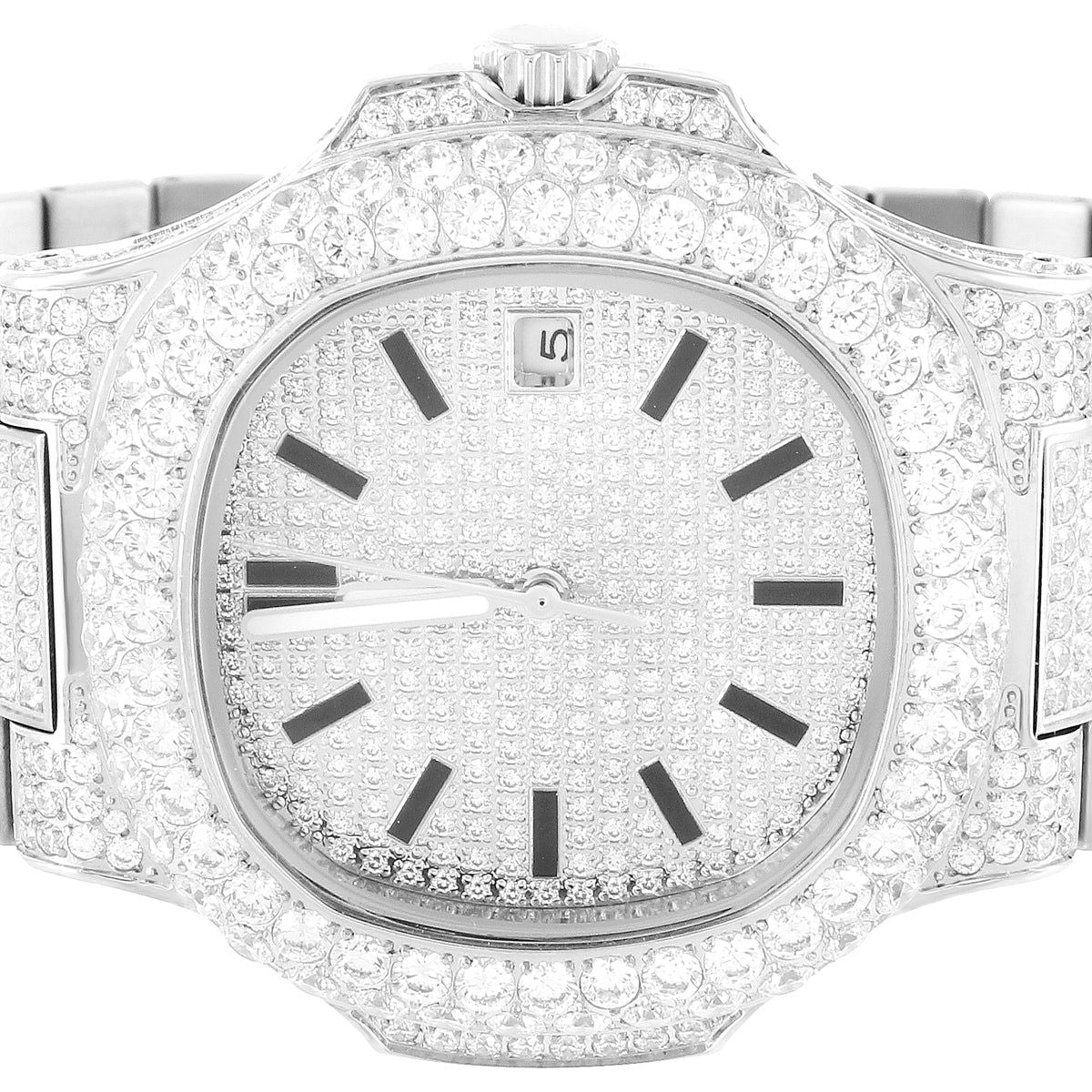 Luxury Men's Stainless Steel Solitaire Bezel Presidential Watch - Elegant Timepiece for Business, Formal Events & Gifting