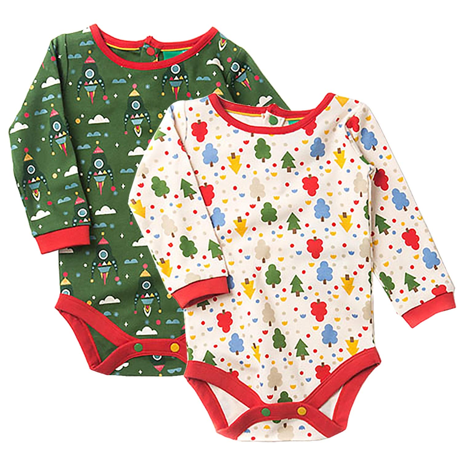 Organic Baby Clothes Set - 100% Fairtrade Cotton Long Sleeve Bodysuit & Overalls | Soft & Hypoallergenic for Newborns & Infants | Perfect for Playtime, Nursery & Photo Shoots