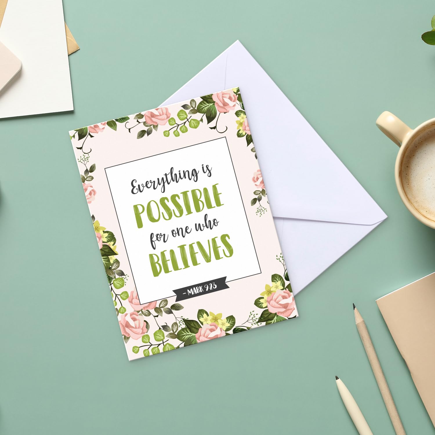 48 Pack Scripture Cards with Envelopes - Inspirational Christian Greeting Cards Set Featuring 6 Bible Verse Designs - Blank Note Cards for Prayer, Worship & Encouragement | Perfect for Church Events, Bible Study Gifts & Daily Devotionals
