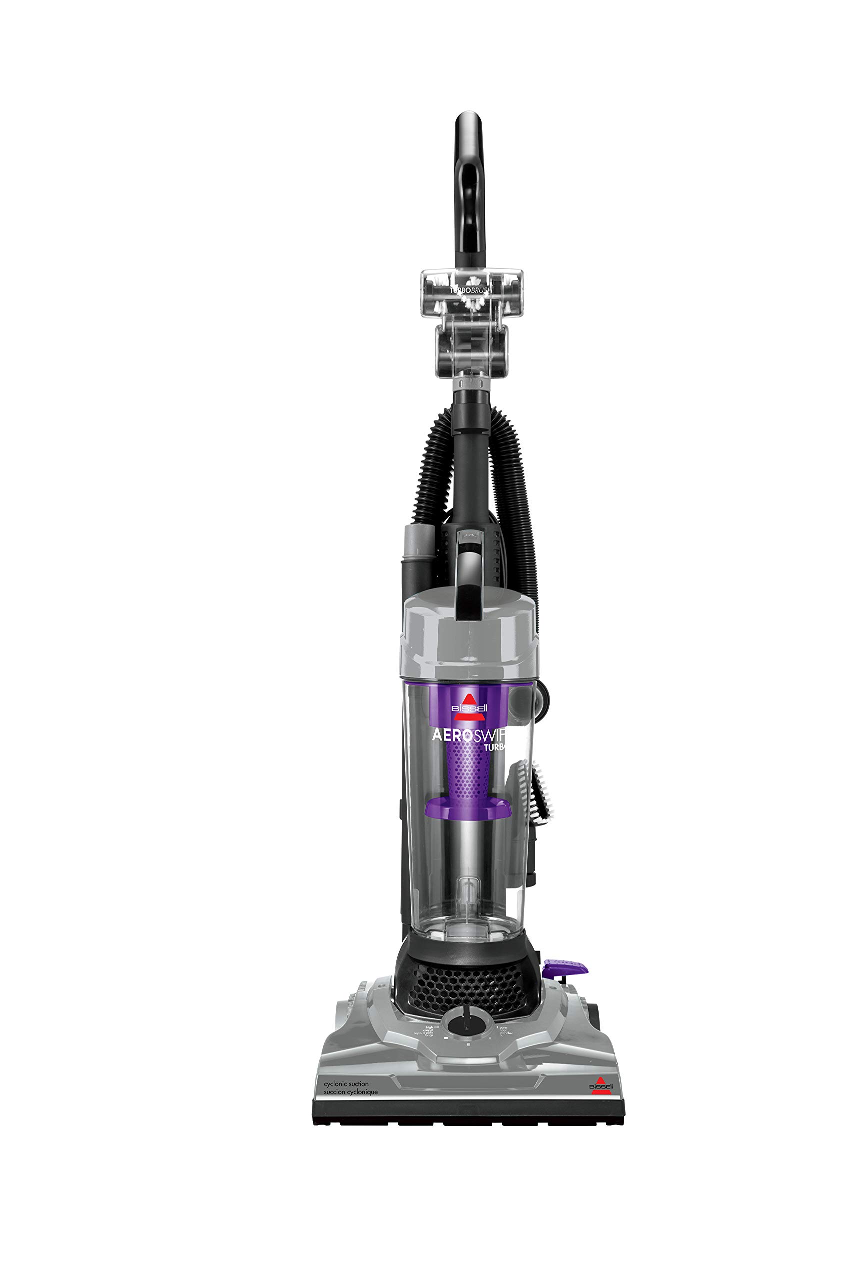Bissell AeroSwift Turbo Compact Upright Vacuum Cleaner - Lightweight Cyclonic with Built-in Lifetime Filter - Perfect for Hardwood Floors, Carpets & Pet Hair Removal