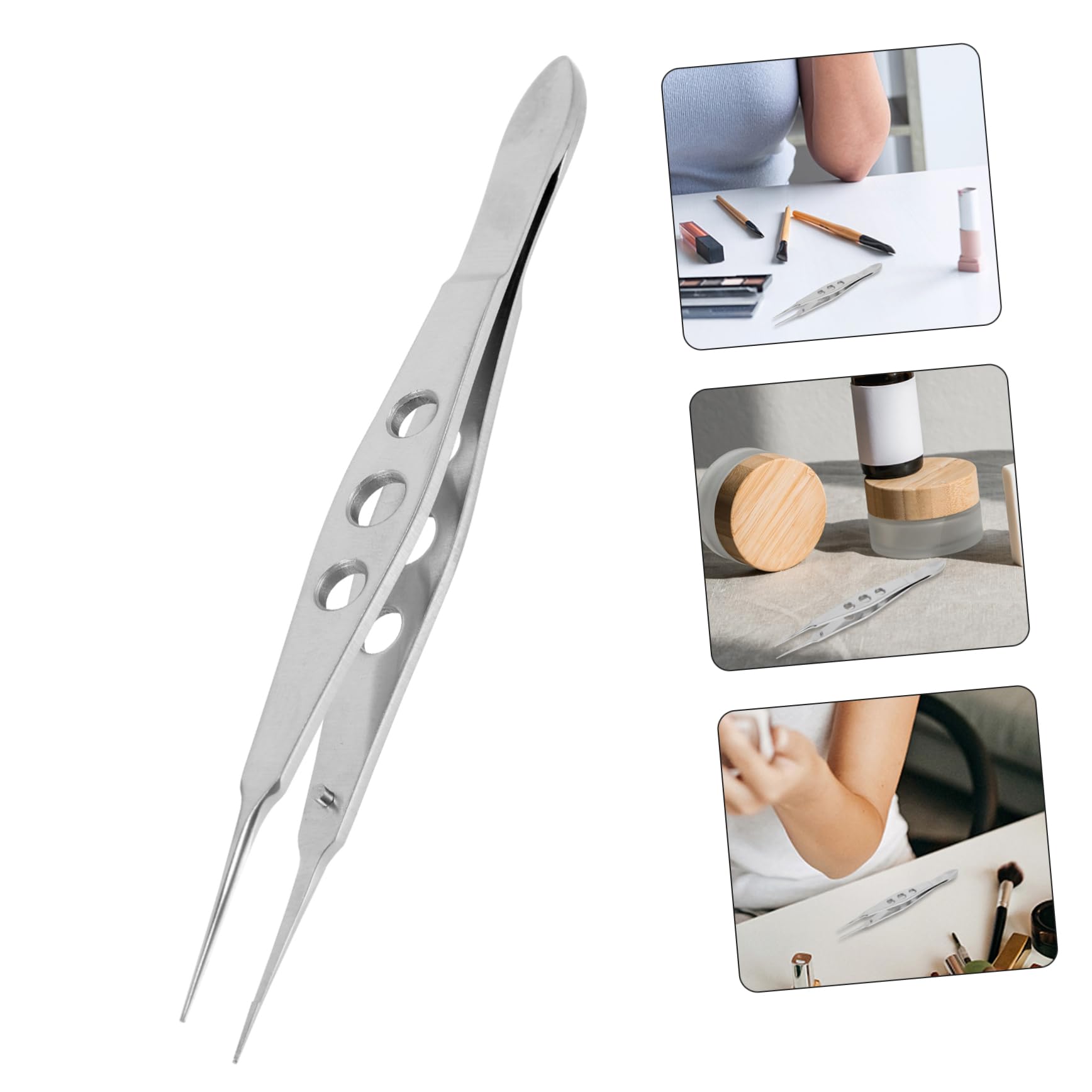 Hemoton Meibomian Gland Massage Tool - Professional Straight Eyelid Forceps for Eyelash & Eyelid Care - Alloy Steel Beauty Instrument for Spa, Salon & Home Use