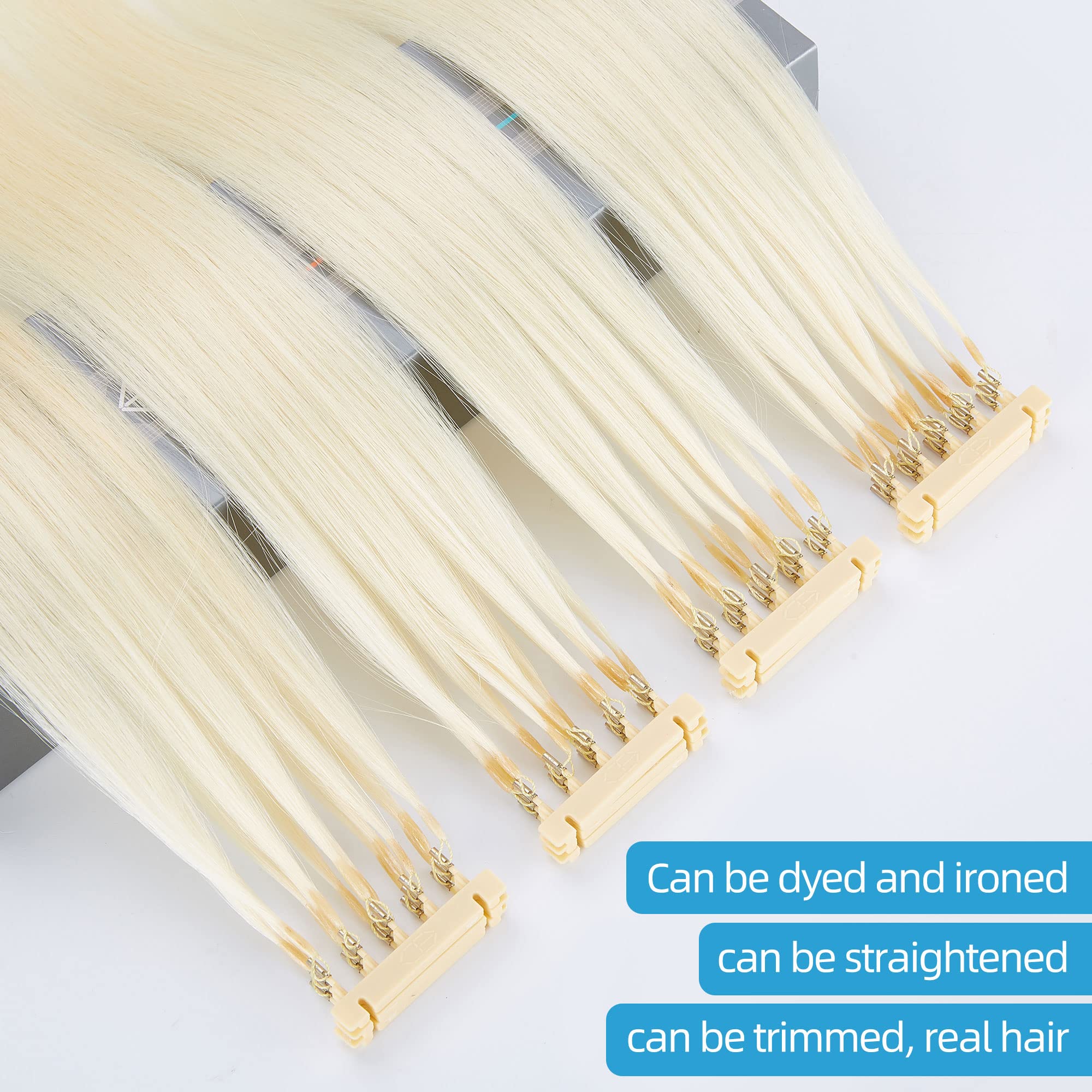 6D Second Generation 100% Real Human Hair Extensions - 5 Bundles (22 Inches, #60) - Perm & Dye Friendly, Tangle-Free for Styling & Volume - Perfect for Daily Wear, Parties & Special Occasions
