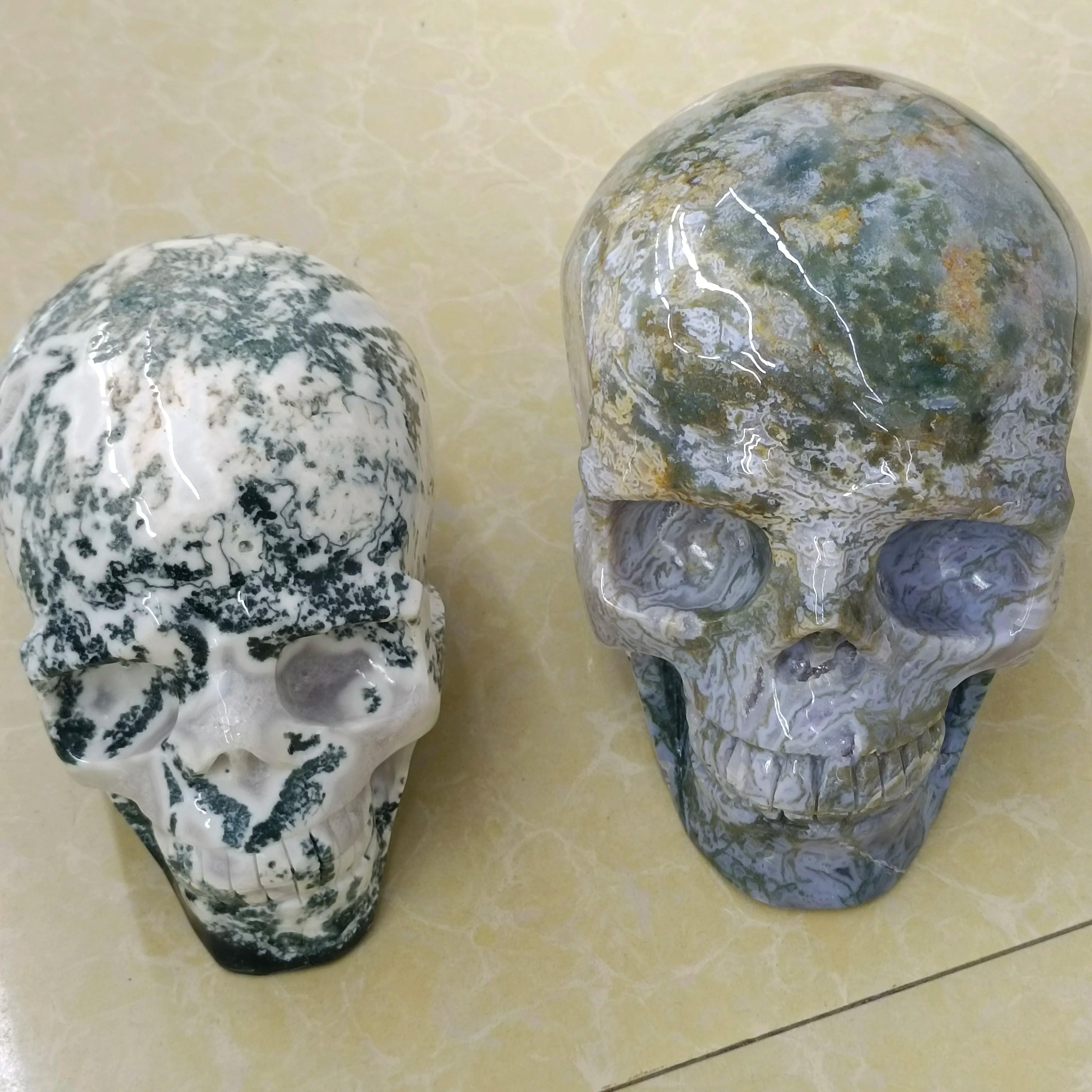 Large Natural Black Onyx Crystal Skull Carving - Agate Gemstone for Reiki Healing, Feng Shui Decor & Spiritual Gifts | Perfect for Meditation Rooms, Altars & Home Decor