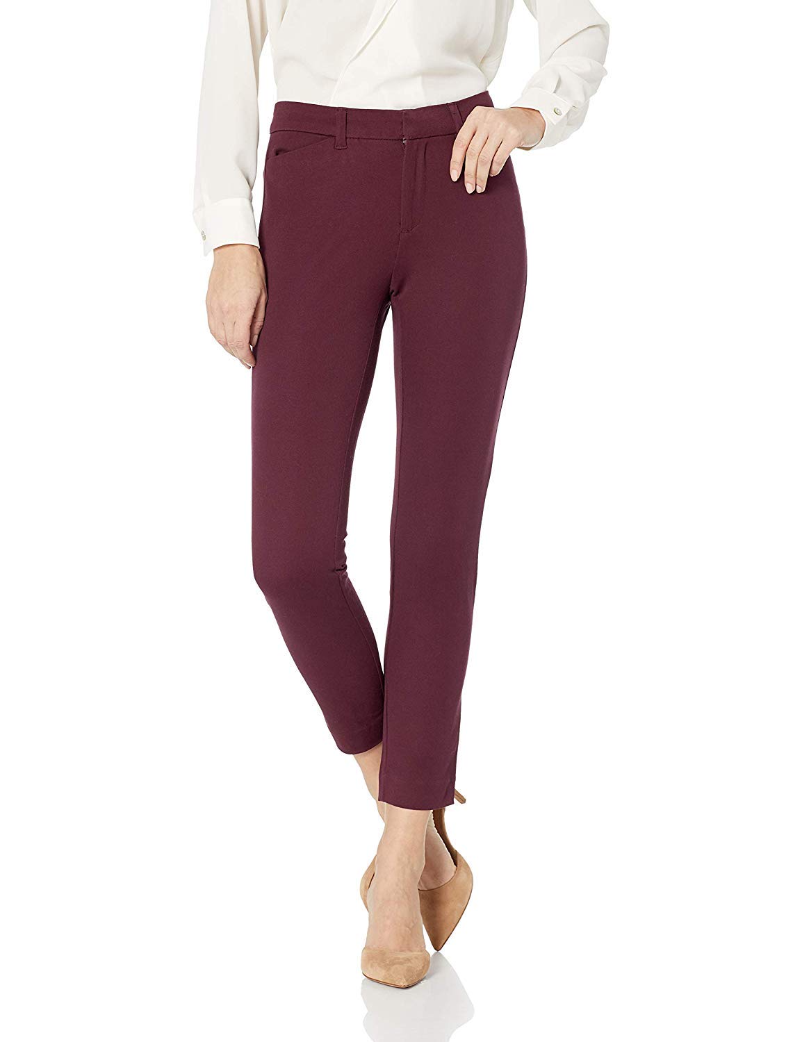 Amazon Essentials Women's Skinny Ankle Pants - Slim Fit Stretch Work Pants for Office, Business Casual & Everyday Wear