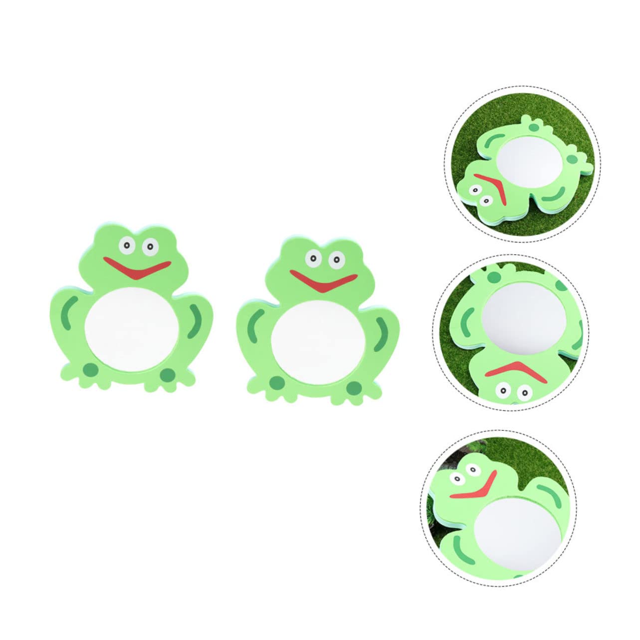 2 Pack Frog Bath Mirror Toys - Fun Travel Bathtub Toys for Kids, Portable Bath Time Fun with Eva Green Design | Perfect for Baby Showers, Toddler Bath Time & Travel Accessories