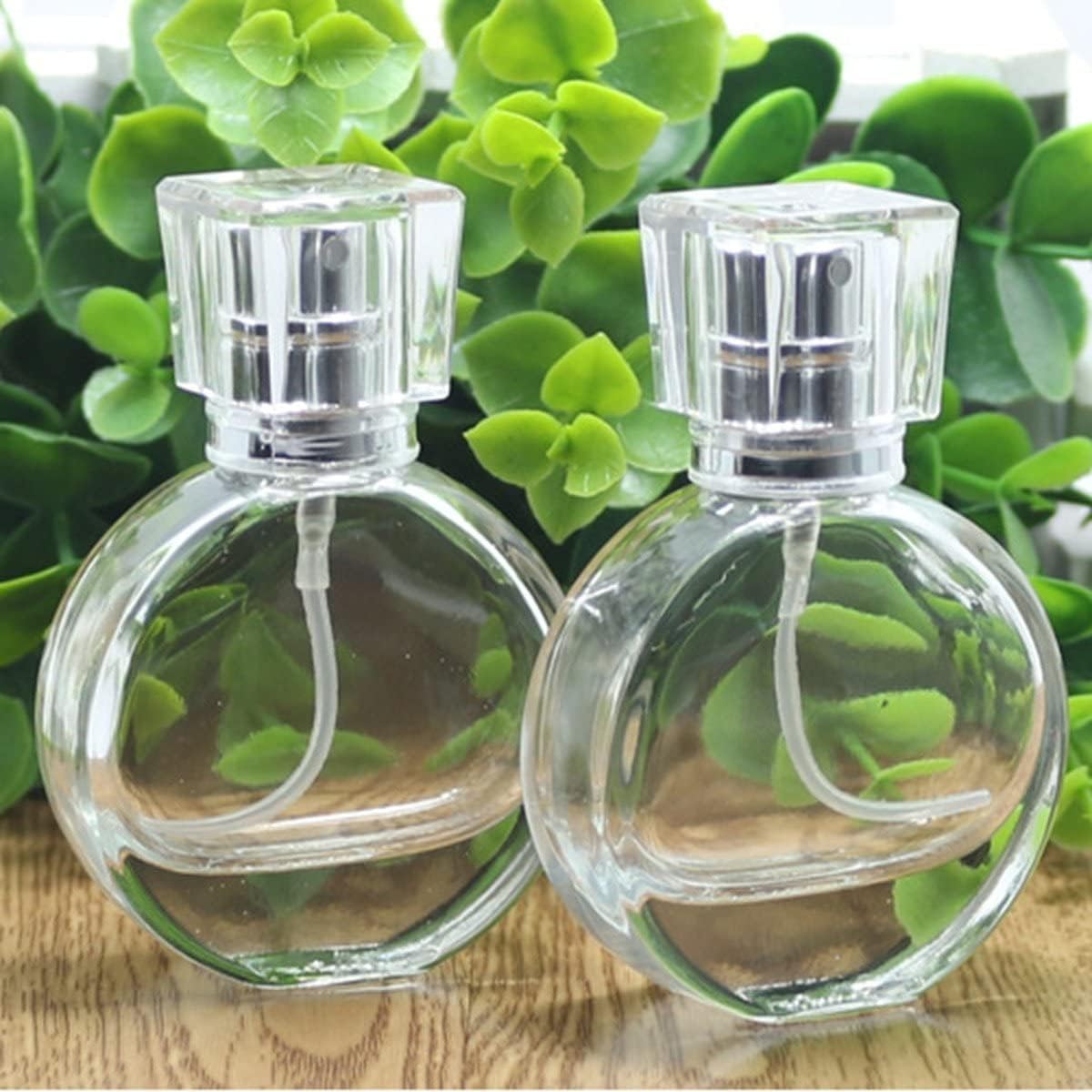 Premium 25ml Empty Clear Glass Perfume Bottles with Metal Pump - Refillable Travel Spray Bottles for DIY Perfume, Essential Oils, Rose Water | Perfect for Home Fragrance, Gift Packaging & On-the-Go Use