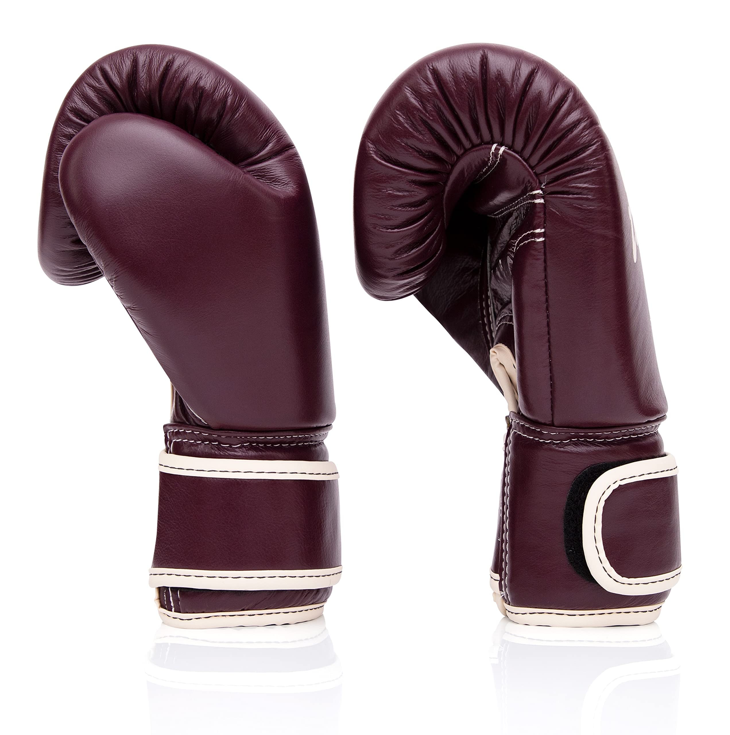 Fairtex BGV16 Genuine Leather Muay Thai Boxing Gloves for Training & Sparring - Premium Compact MMA Gloves for Kickboxing, Bag Work, and Fitness Workouts
