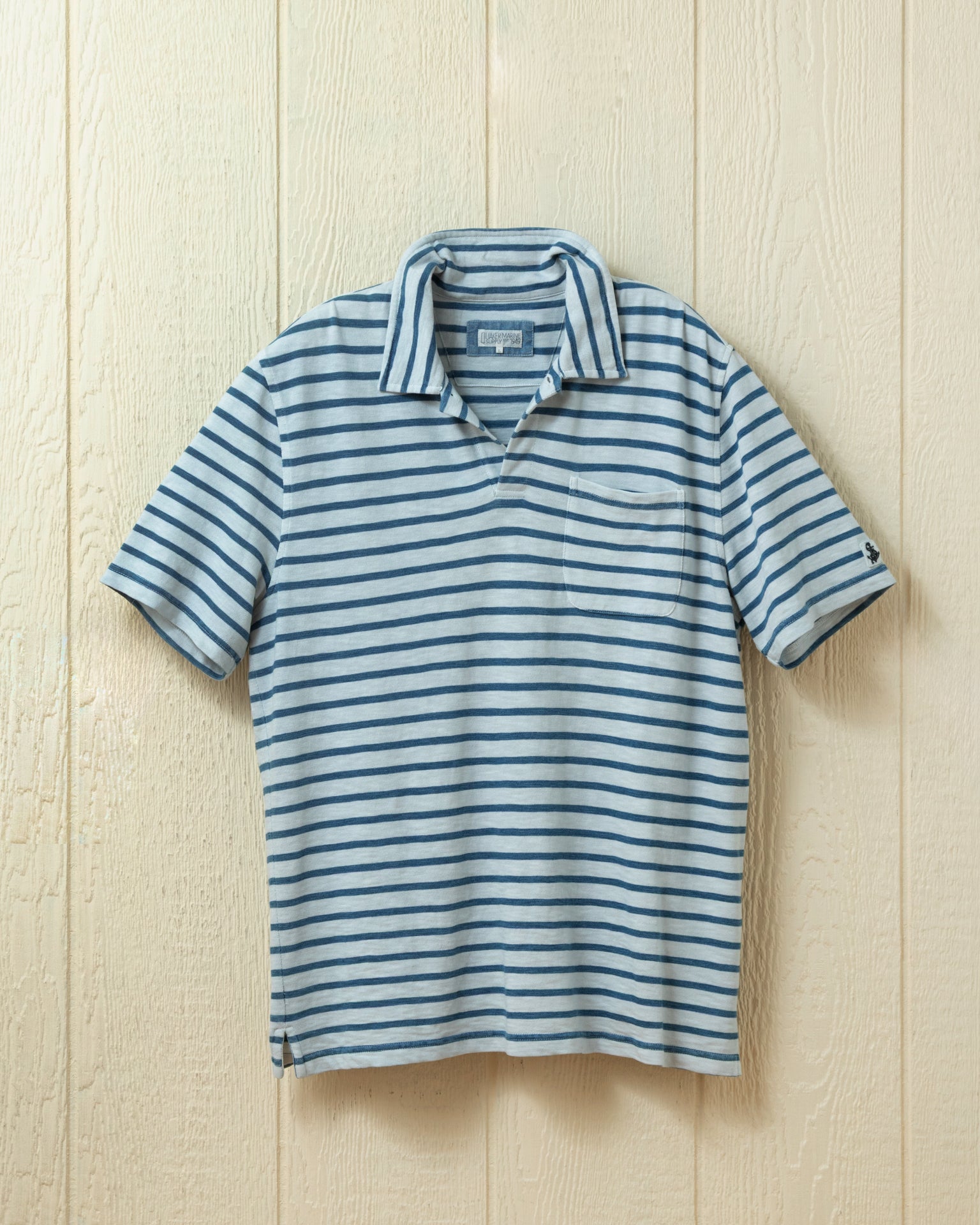 Premium Indigo Overdyed Polo Shirt for Men - Coastal Blue Casual Wear for Business & Leisure | Comfortable & Stylish Cotton Blend