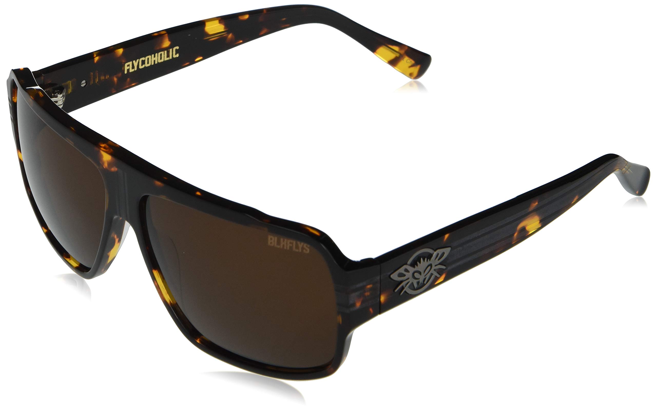 Black Flys Unisex Adult Sunglasses - Shiny Tortoise Shell Frame, 62mm Lens for UV Protection | Perfect for Outdoor Activities, Driving, and Fashion Accessories