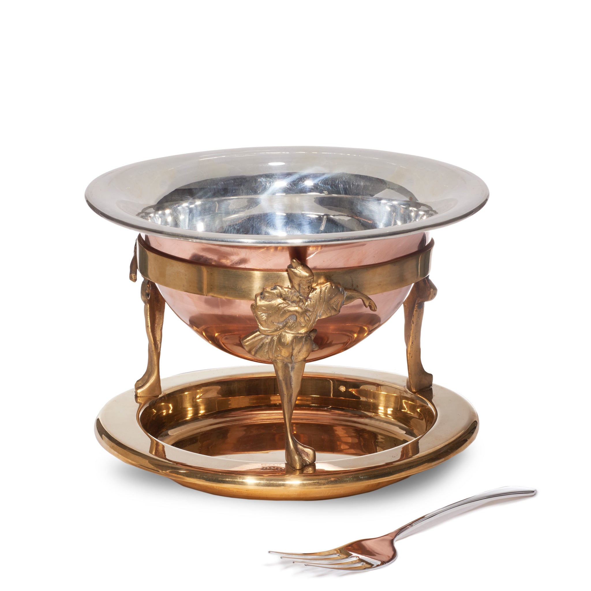 CAFÉ BRÛLOT BOWL AND FORK SET - Classic Edition | Premium Coffee Dessert Serving Bowl with Fork | Perfect for French Coffee, Desserts & Entertaining