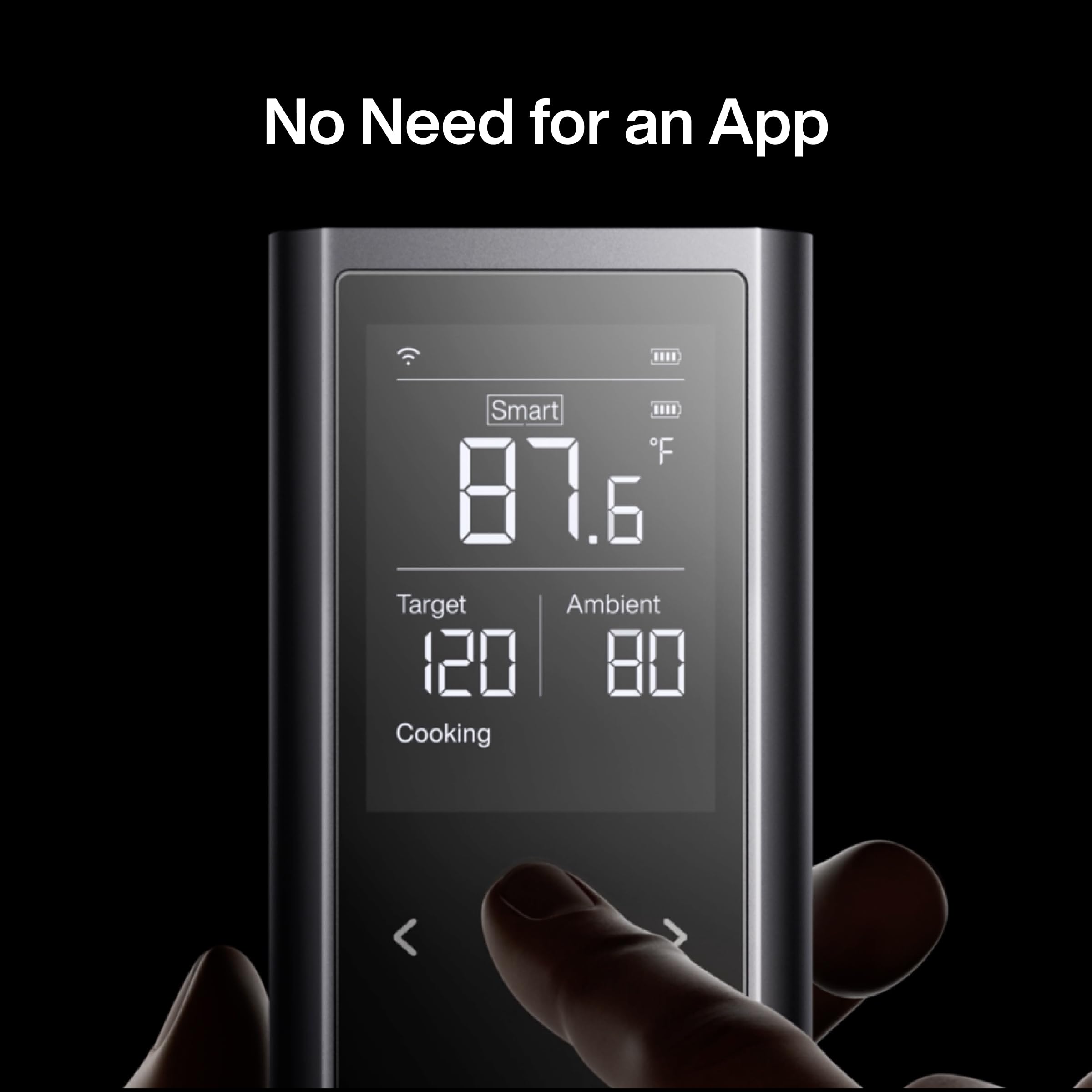 Sync One Smart Wireless Meat Thermometer - Digital BBQ Grill Thermometer with WiFi & Bluetooth, Long Range & Strong Signal Stability for Oven, Smoker, Kitchen & Outdoor Cooking