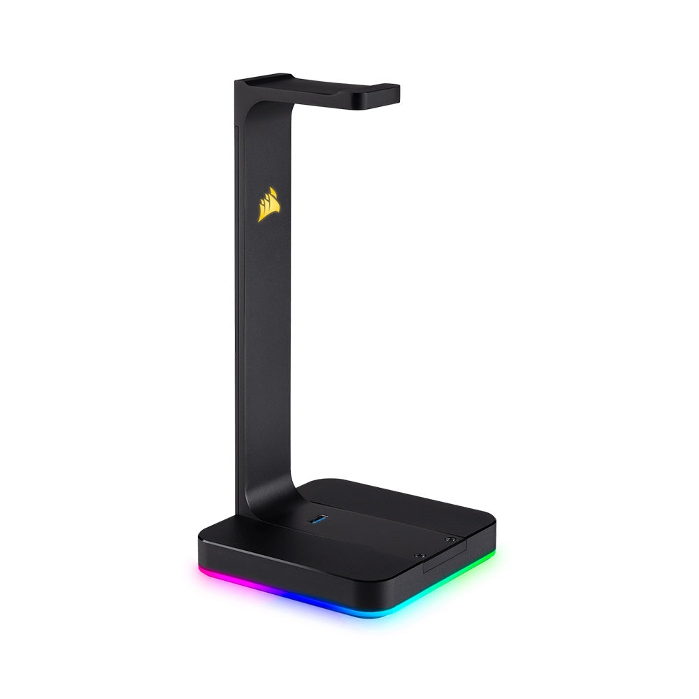 Corsair ST100 RGB Premium Headphone Stand with 7.1 Surround Sound & USB Hub - Perfect for Gaming, Streaming & Home Office Setup