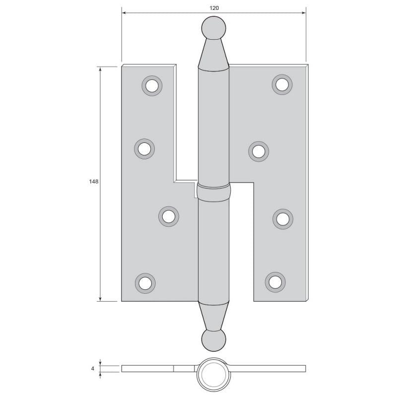 Stainless Steel Door Hinges - Heavy Duty Gate Hinges for Exterior Doors & Gates | Rustproof & Durable for Outdoor Use in Homes, Garages & Fences