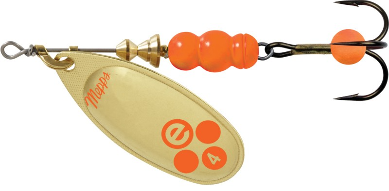 Agilia Spinner #4 Treble Hook Fishing Lure - Premium Bass Trout Salmon Spinner Bait for Freshwater & Saltwater Fishing