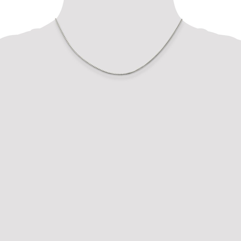 925 Sterling Silver 1.25mm Box Chain Necklace for Women & Men - Durable Lobster Clasp - Perfect for Layering, Gift Giving & Everyday Wear