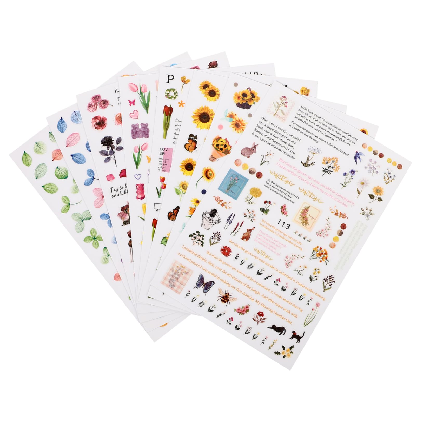 DIY Sunflower Nail Stickers - 8 Sheets Floral Nail Decals with Glitter & Sequins for Women & Girls | Perfect for Parties, Weddings, and Nail Art Designs