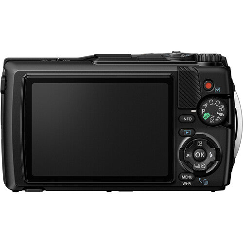 OM SYSTEM Tough TG-7 Waterproof Digital Camera (Black) - 50MP, 4K Video, Macro Mode - Perfect for Underwater Photography, Hiking & Outdoor Adventures