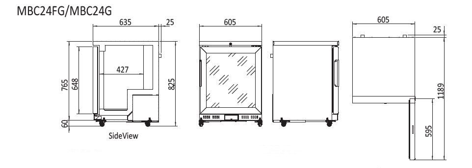 Atosa 105L Commercial Glass Door Freezer MBC24FG - Perfect for Restaurants, Cafes, and Convenience Stores