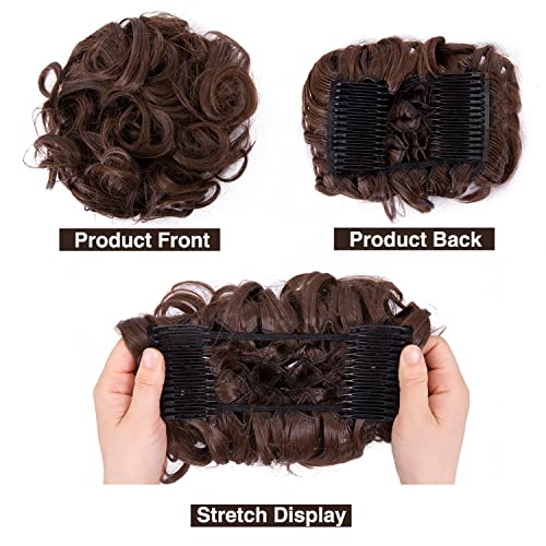 Messy Bun Hair Clip - Perfect for Curly Hair, Easy Chignon Updo for Women | Great for Work, Parties & Everyday Wear