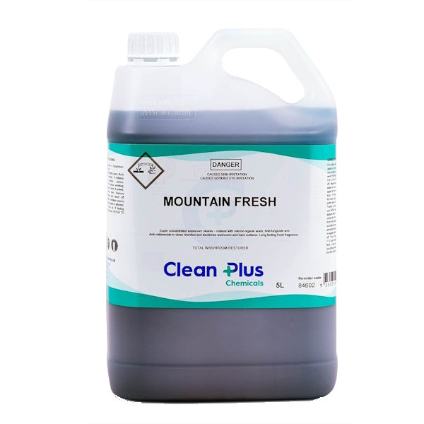 Clean Plus Mountain Fresh Heavy Duty Bathroom Cleaner - Powerful Toilet, Sink & Shower Cleaner for Deep Cleaning - Eliminates Stains, Odors & Germs - Ideal for Homes, Hotels & Commercial Use