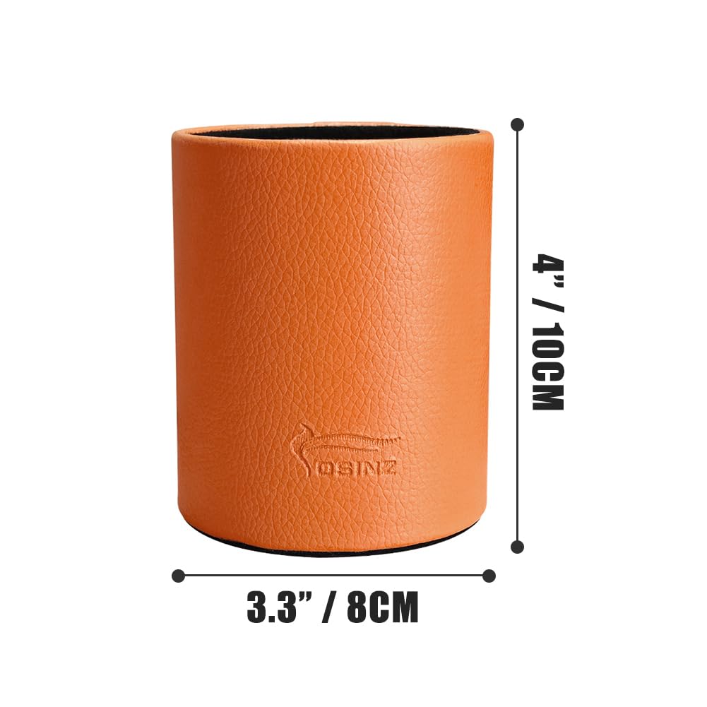 Premium PU Leather Pen & Pencil Holder - Desk Organizer Cup for Brushes, Scissors & Office Supplies | Stylish Home & School Desk Decor | Perfect for Workspace, Study & Craft Room Organization