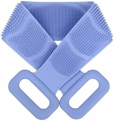 CQLEK® Silicone Body Scrubber - Long Exfoliating Bath Brush for Deep Cleaning & Skin Renewal - Soft Back Scrubber with Handle (Multicolor) - Perfect for Shower, Spa & Exfoliation Routine
