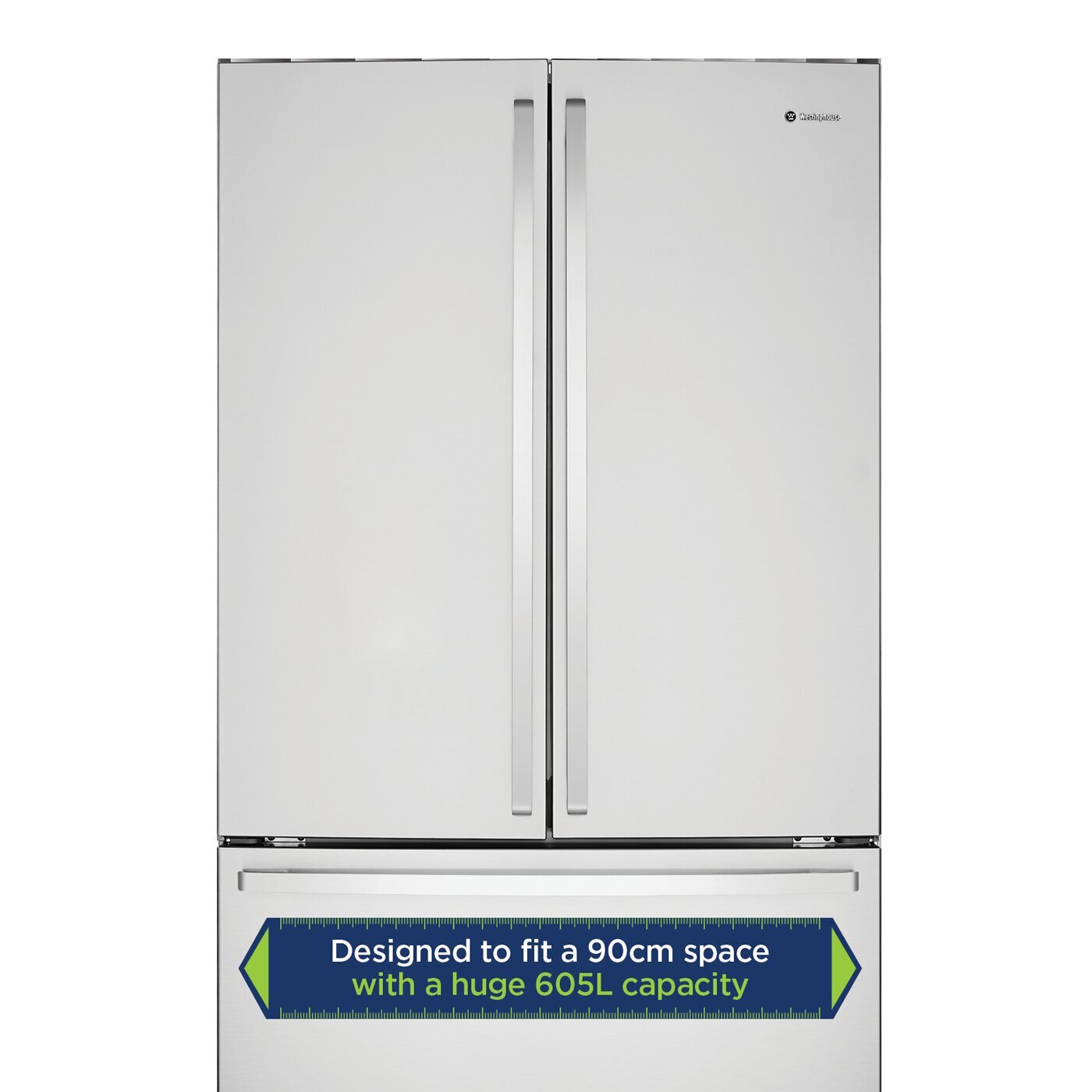 Westinghouse 565L French Door Frost Free Refrigerator WHE6000SB - Energy Efficient, Spacious Design for Modern Kitchens & Large Families