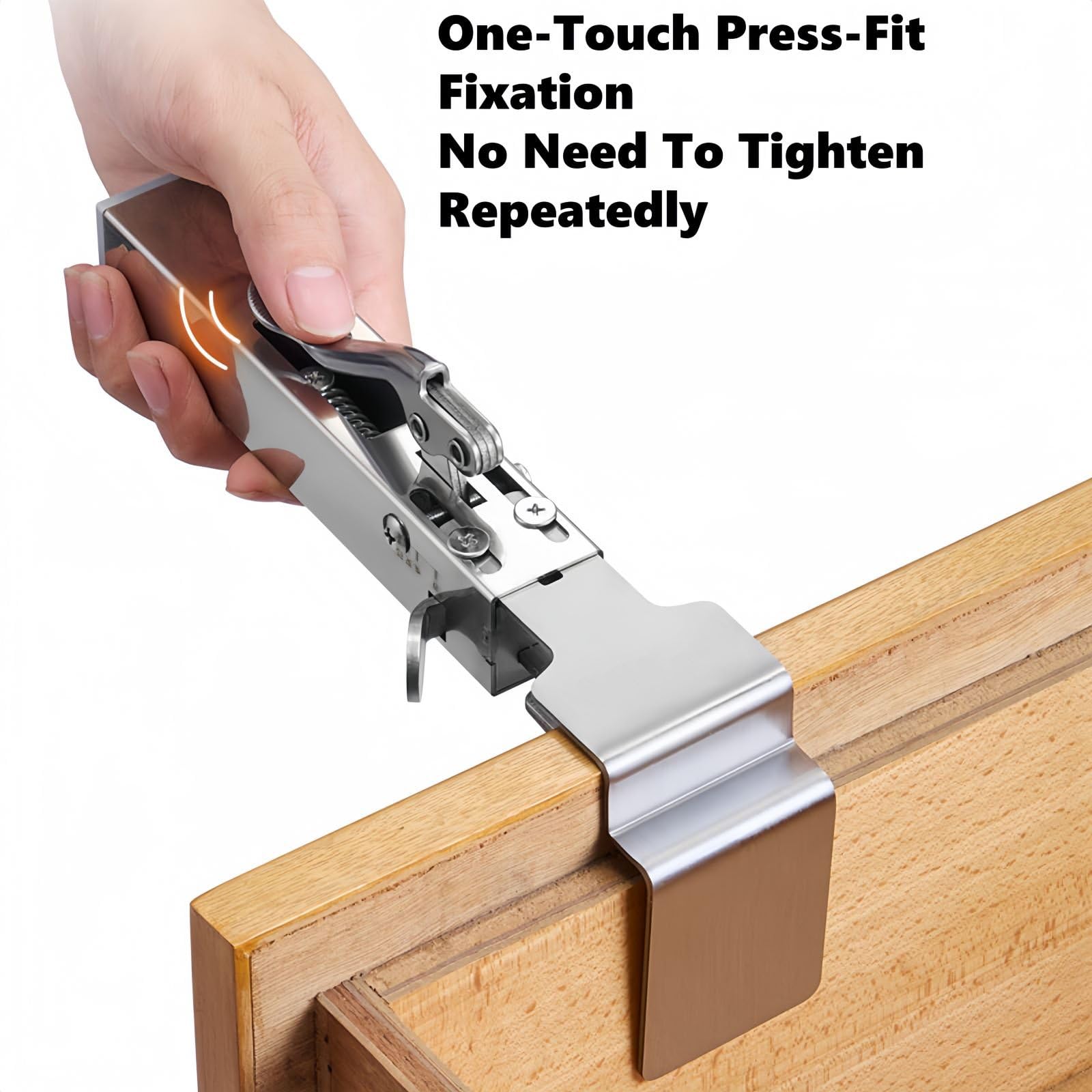 Adjustable Drawer Fixing Clamp - Heavy Duty One-Touch Removable Drawer Stabilizer for Front Panel Installation (21-50mm Thickness Adjustable, 2 Pack) - Perfect for Kitchen Cabinets, Office Furniture & DIY Drawer Repair