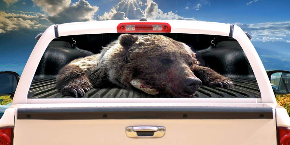 SignMission Dead Bear Rear Window Vinyl Decal - HD Graphics, Professional Grade Material, Universal Fit for Full Size Trucks (Weatherproof & Car Wash Safe) - Made in USA | Perfect for Hunting Enthusiasts & Outdoor Adventures