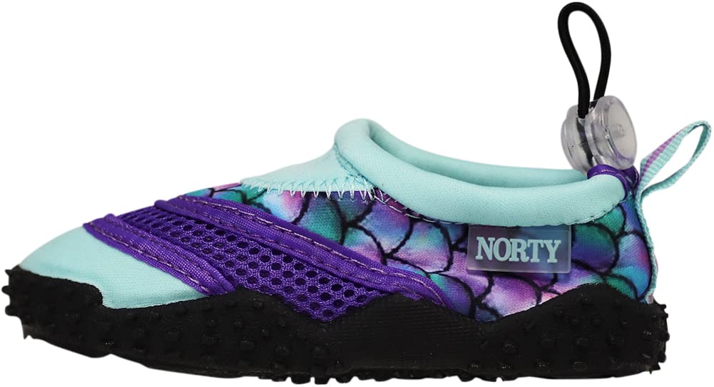 NORTY Wave Aqua Sock Water Shoes for Kids - Quick-Dry Swim & Beach Shoes with Non-Slip Sole - Perfect for Pool, Ocean, Water Park & Summer Activities