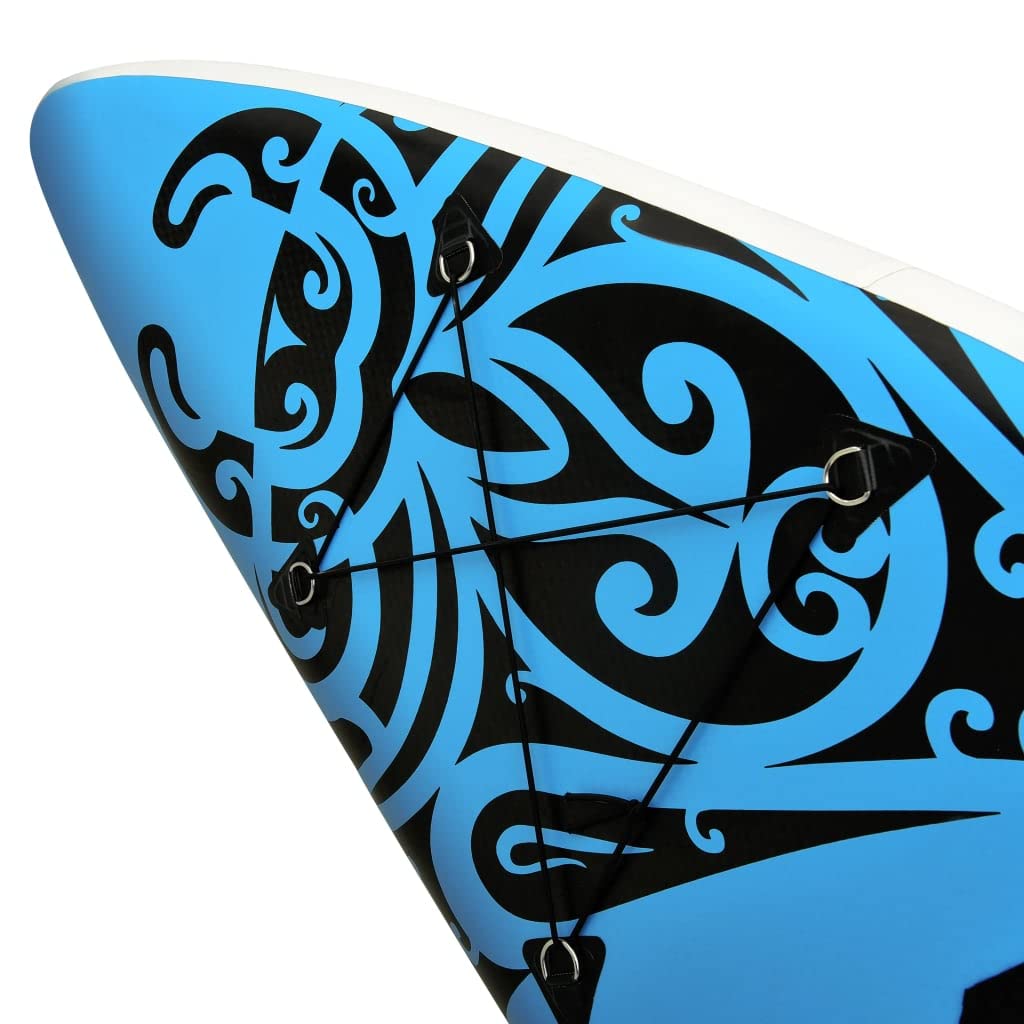 Premium Inflatable Stand Up Paddle Board SUP Set with Adjustable Paddle, Removable Fin, High Pressure Pump, Repair Kit, Leash & Carry Bag - 120.1