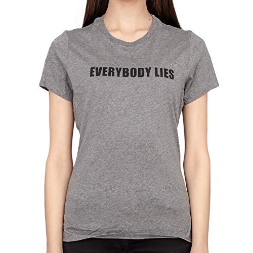 House M.D. Everybody Lies Charcoal T-Shirt for Women & Teens - Soft Cotton Graphic Tee for Casual Wear, TV Show Fans & Pop Culture Lovers