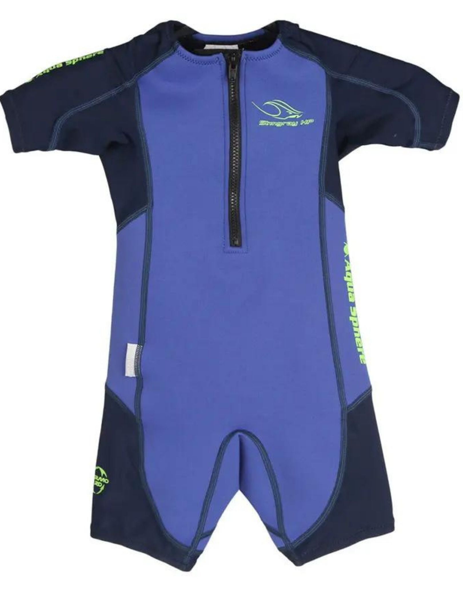 Stingray HP Short Sleeve Kids Wetsuit - Royal Blue/Navy - Perfect for Swimming, Surfing & Beach Activities