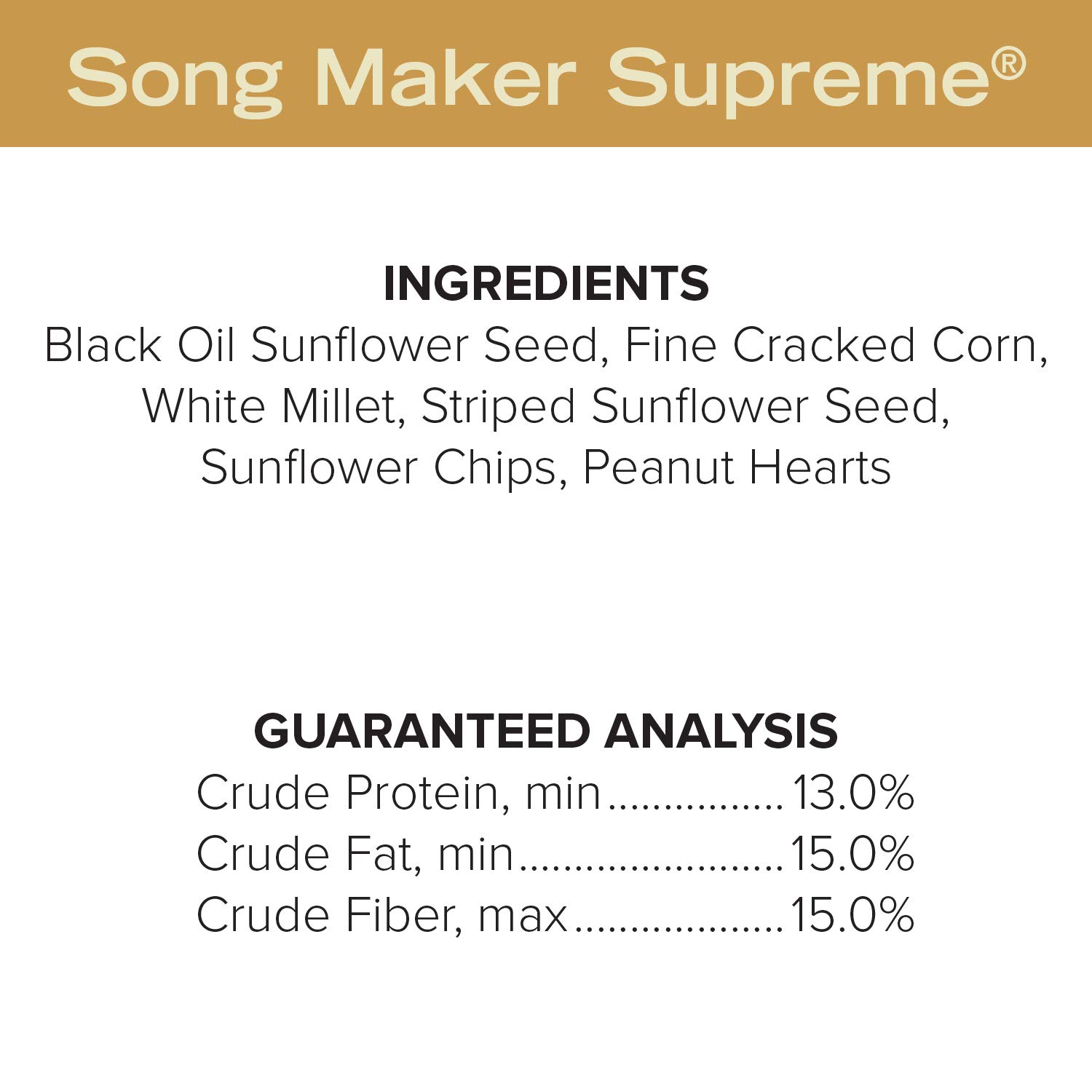 Blue Seal Kent Nutrition Song Maker Supreme 20 lbs - Premium Bird Food for Parrots & Songbirds - Perfect for Daily Feeding & Aviary Use