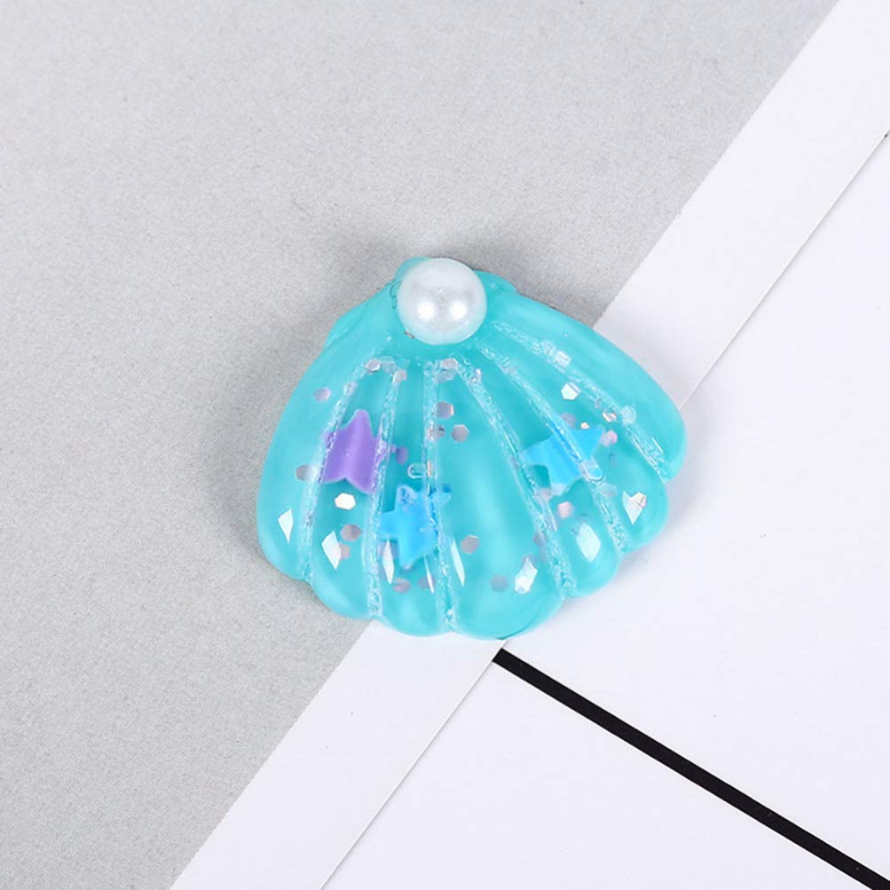 Healifty 20pcs Flat Back Shell Charms - Resin DIY Beads for Jewelry Making, Scrapbooking, Phone Case & Hair Clip Embellishments - Perfect for Crafting, DIY Projects & Mixed Media Art