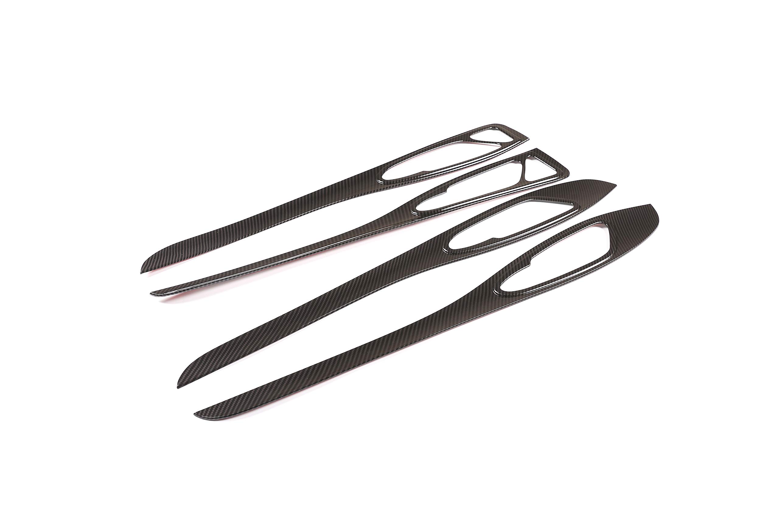 Alfa Romeo Stelvio 2017-2020 Carbon Fiber Interior Door Plate Cover Trim - Premium Car Accessories for Enhanced Style & Protection | Perfect for Customization & Luxury Car Upgrades