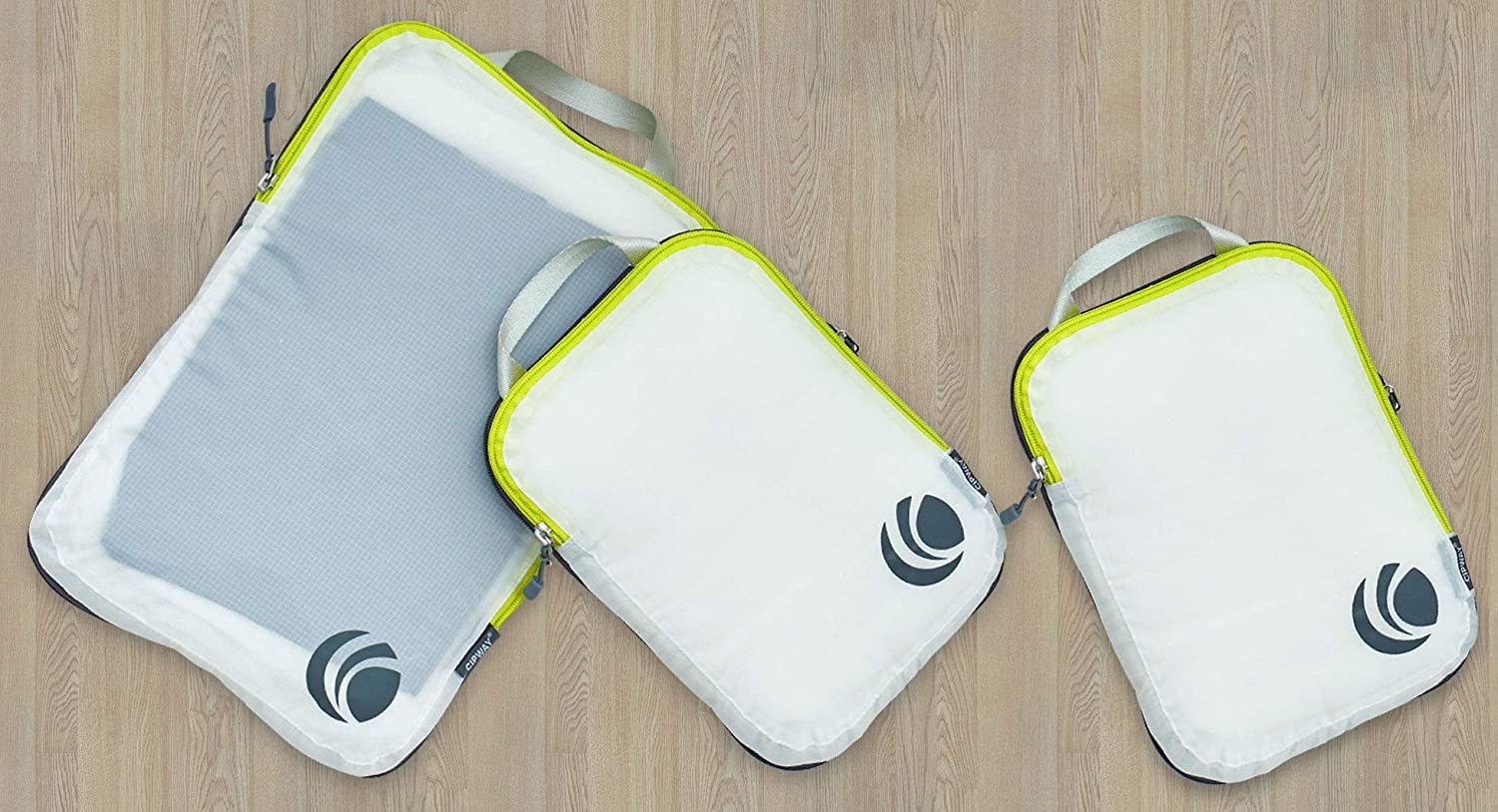 Ultralight Expandable Travel Packing Cubes Set (3-Piece) - Compression Organizers for Carry-On Luggage - Perfect for Business Trips & Vacation Packing - White