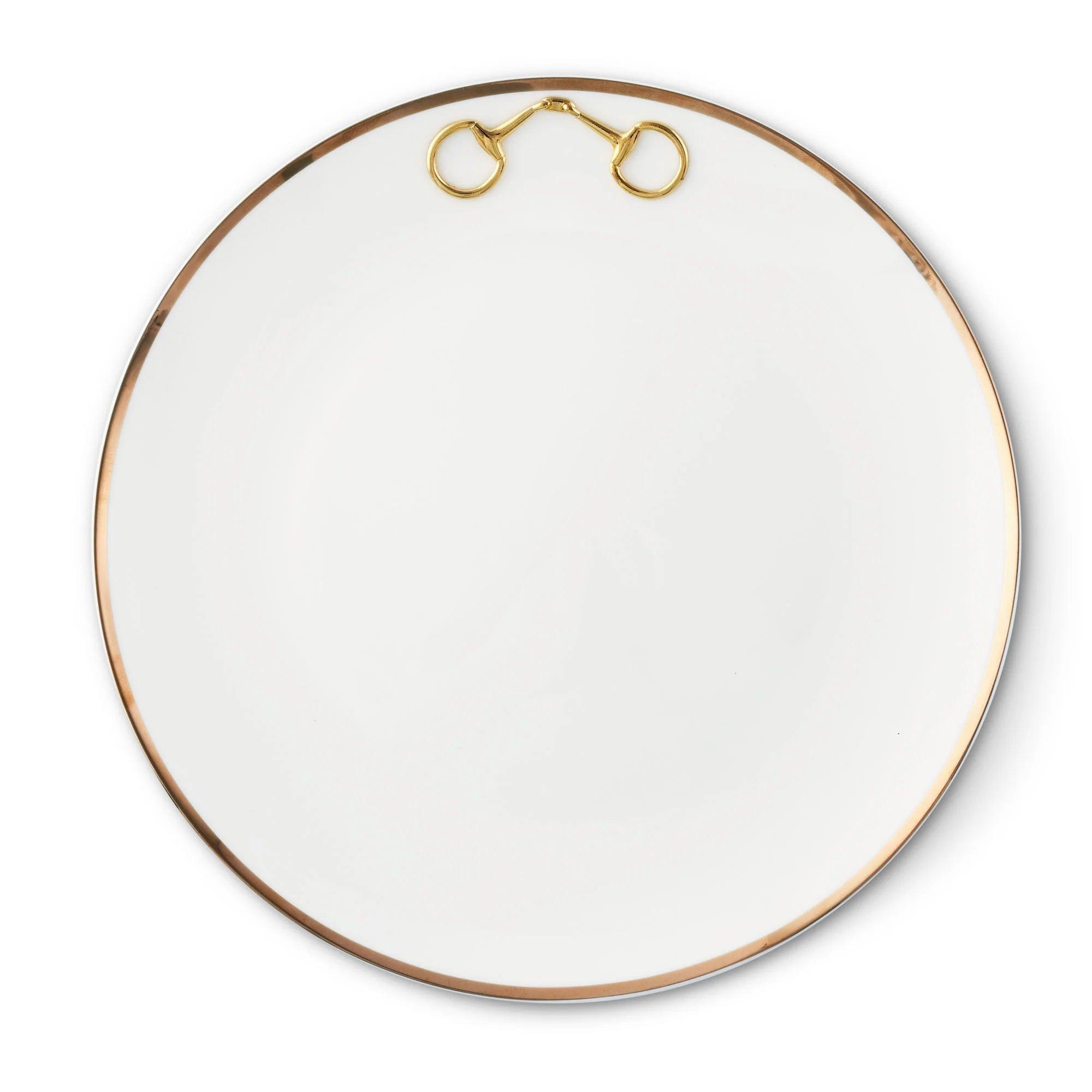 Premium Snaffle Bit Gold-Plated Dinner Plate - Elegant Tableware for Fine Dining, Weddings & Special Occasions