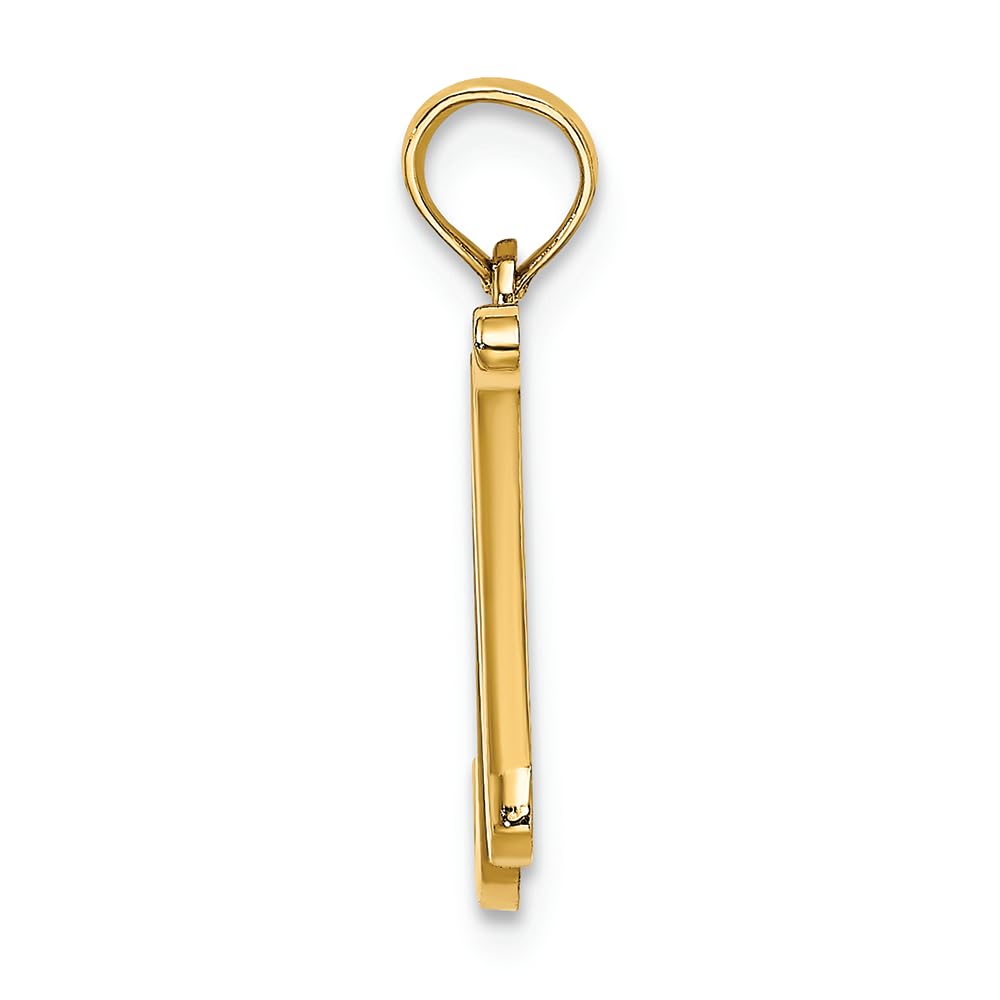 FJC Finejewelers 14k Yellow Gold Personalized Initial Charm Pendant - Perfect for Gifts, Birthdays & Everyday Elegance
