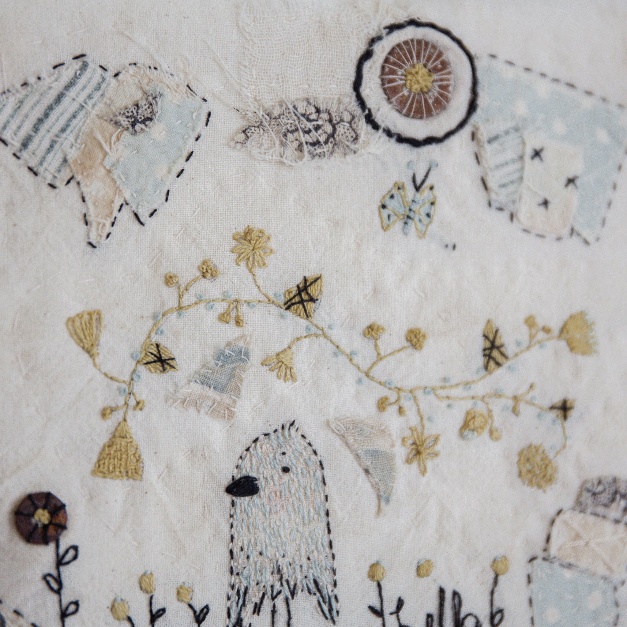 Hutch Studio Birds the Word Fabric Art Collection | Whimsical Bird-Themed Wall Decor for Home & Office | Perfect for Living Room, Bedroom, or Nursery Decor