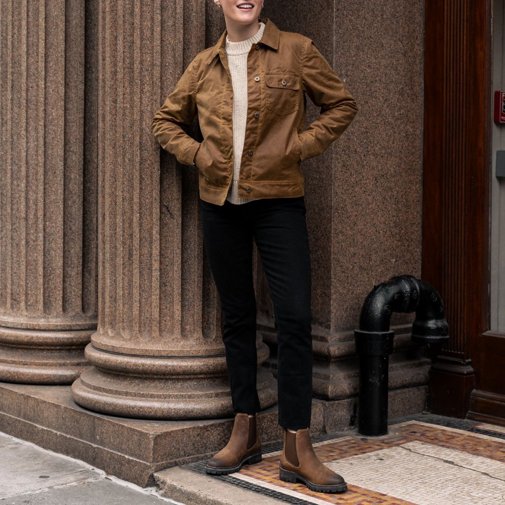 Durable Waxed Canvas Field Jacket for Men & Women - Khaki Outdoor Hunting & Hiking Jacket | Water-Resistant Workwear for Camping, Fishing & Adventure